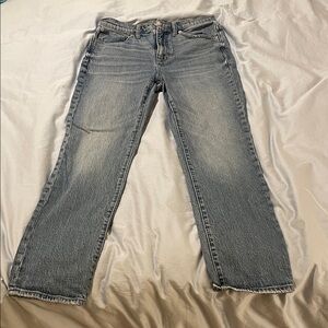 Madewell Blue Straight Leg Denim Jeans